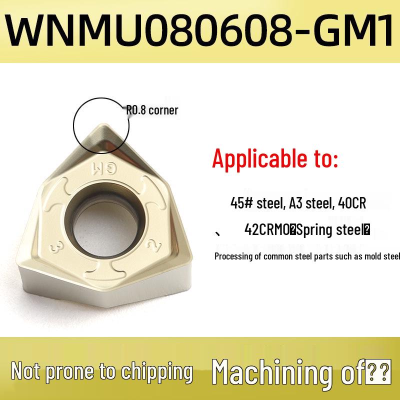 90° Double-Sided Hexagonal WNMU080608 Cutting Inserts for Cross-Border Fast Feed Milling Cutter