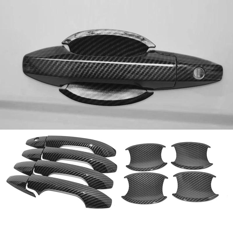 For Honda CRV CR-V 2007 2008 2009 2010 2011 ABS Carbon Fiber Door Handle Cover Trim Door Bowl Frame Sticker Car Accessories