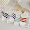 Boat Socks, Women's Cotton Socks, Invisible Socks, Striped Letter, Versatile, Shallow Opening, Low Top, Short Socks, Women's Ankle Socks