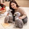 35cm Simulated Vulture Bird Plush Toy Brown Grey Sitting Giant Animal Doll Home Decoration Man Gift