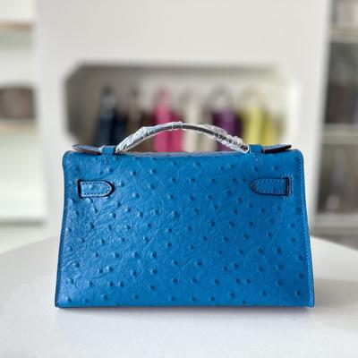 Nova Mini Bolsa com Padrão de Palma Couro de Padrão de Avestruz Geração A Bolsa de Ombro Único para Jantar