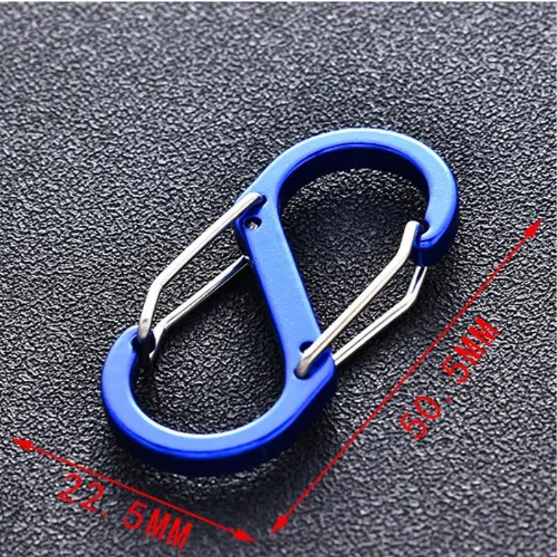 2pcs S Shape Carabiner Aluminum Alloy 8 Figure Clip for Outdoor Water Bottle Keychain Hooks hiking Fishing Hooks