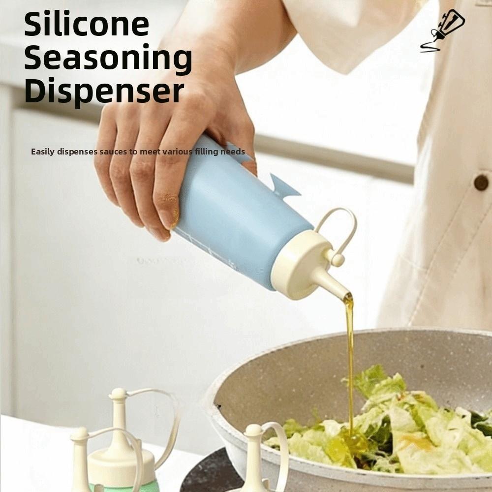 Transparent Sauce Dispenser Leakproof Design Silicone Split Bottle  Kitchen Use