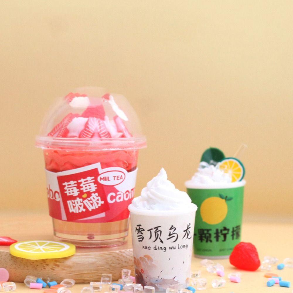 Creative DIY Cream Gel Milk Tea Cup Cute DIY Cream Gel Material Bag  Birthday Gift