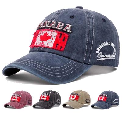 Men Women CANADA Letter Embroidery Baseball Cap Maple Leaf Flag Printed Hat Casual Adjustable Snapback Hip Hop Golf Sport Caps