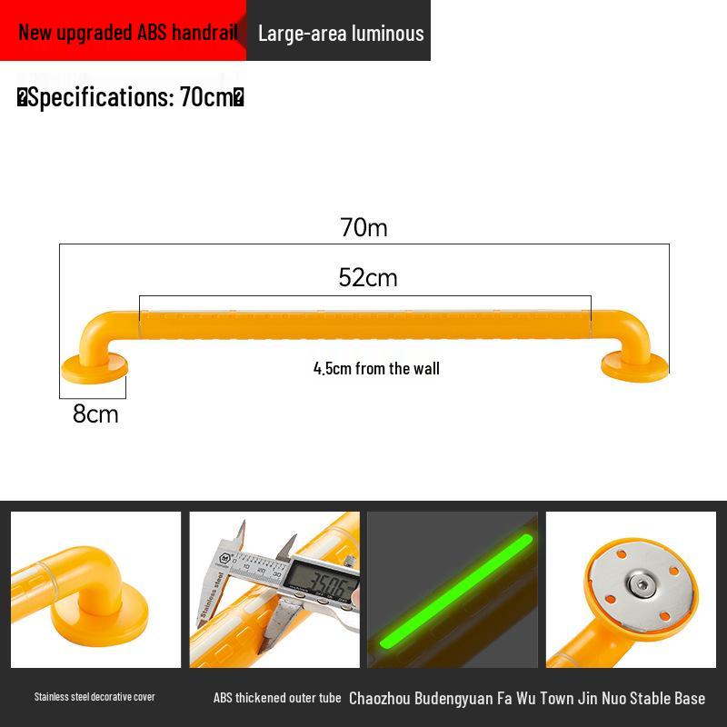 Stainless Steel Bathroom Handrail for Disabled, Elderly, and Pregnant Women