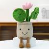 Creative Lotus Cartoon Potted Plant Plush Doll Ornament Home Office Decor Desk