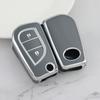 Premium Soft TPU Car Key Case Cover Shell for Toyota COROLLA Camry LEVIN REIZ Highlander RAV4 Fold Key Rings Keychain Bag