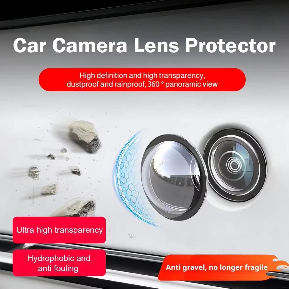 2Pcs 360 Reverse Image Car Camera Cover Anti-Scratch PC Lens Protector Stickers For Peugeot 3008 E-3008 2016-2026 Interior Mirrors 6