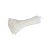 Black Self-Locking Nylon Cable Ties - 100 Pieces, White Binding, In Stock.