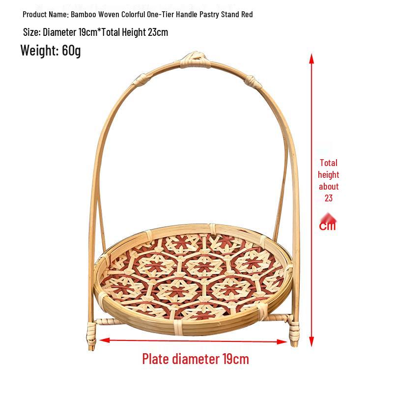 Handgeflochtener Bambus-Siebkorb für Dim Sum und Desserts - Ideal für die Präsentation von Gebäck und chinesische Verlobungstafeln