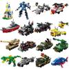 Military Aircraft Carrier Tank SWAT Mecha: Six-in-One Compatible Lego Toy for Children