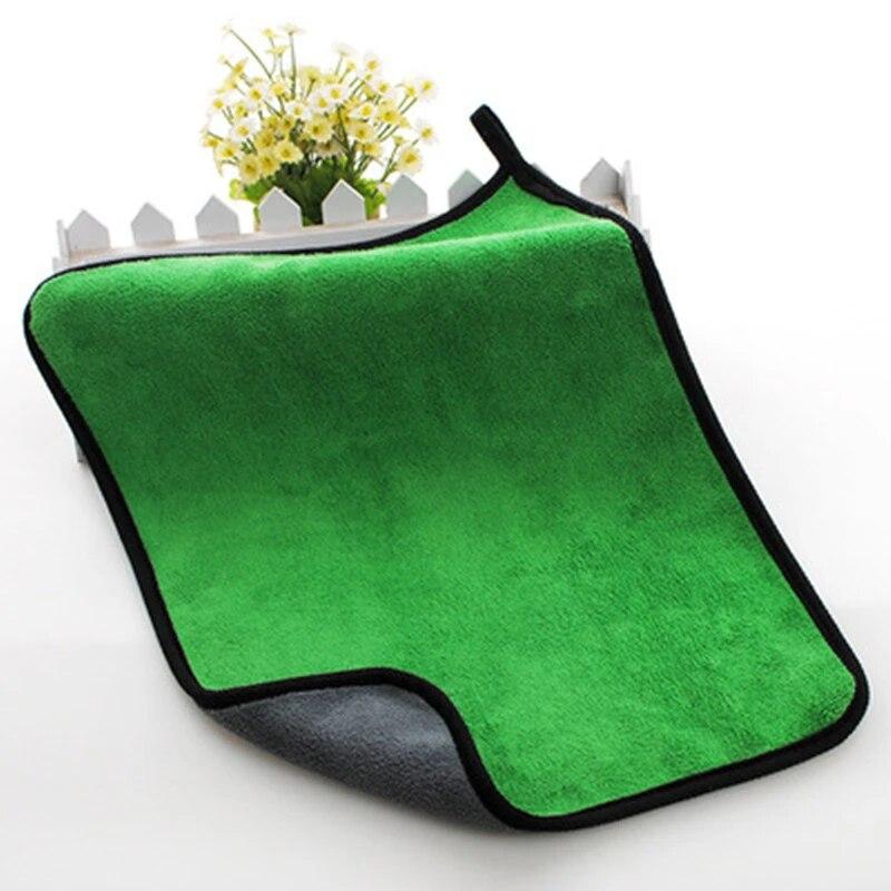 Car Towel, Car Wash Towel, Double-sided Coral Velvet Cleaning Cloth, Absorbent and Thickened Towel