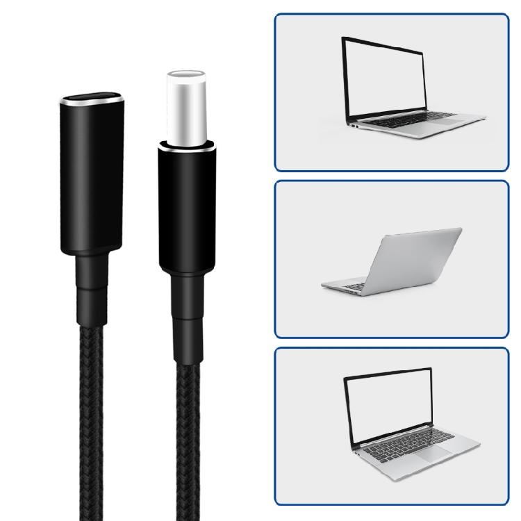 PD 100W DC7450 zu USB C Kabel DC7.4x5.0mm Stecker Eingang zu Typ C Buchse Stromladekabel mit PD Chip