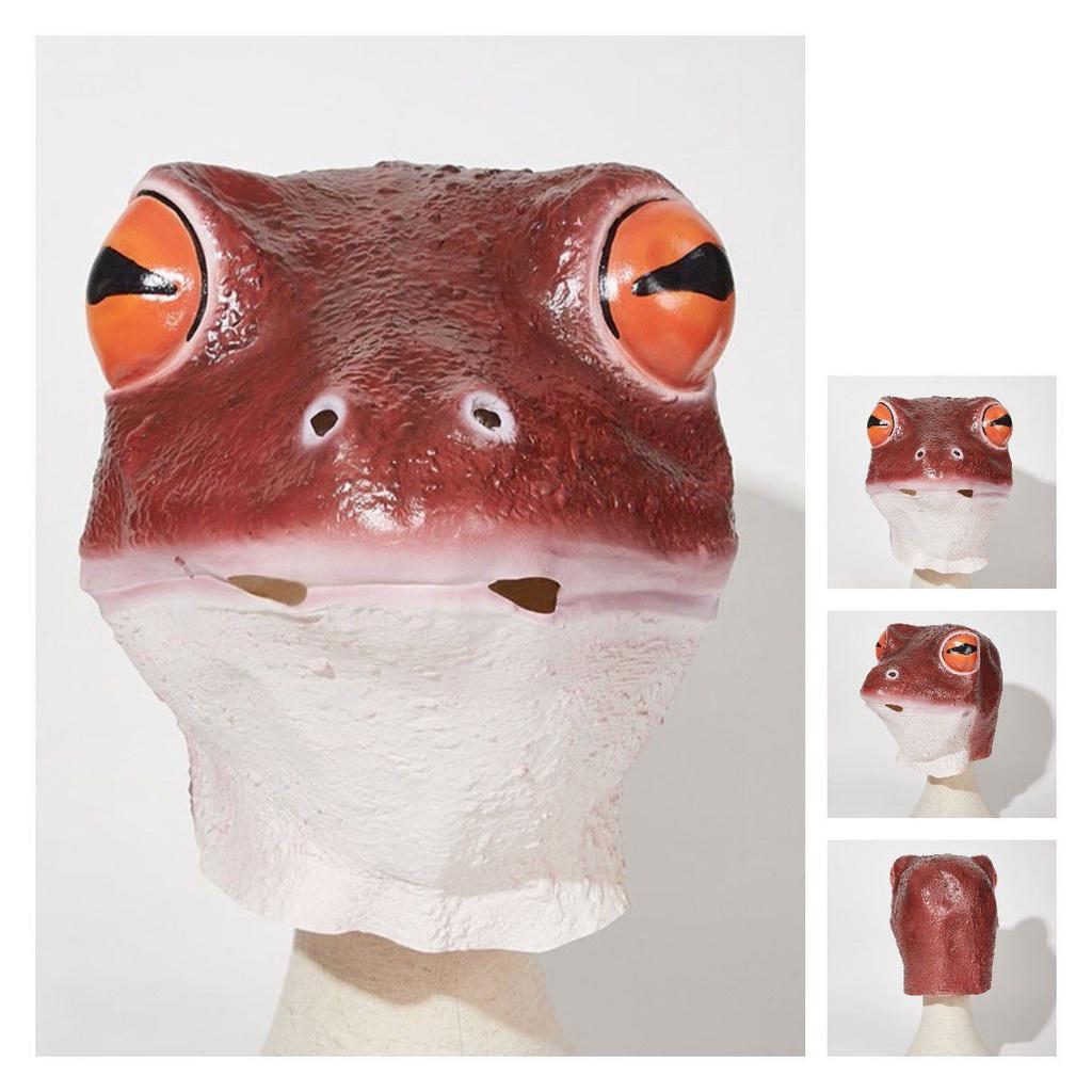 Deluxe Sculpted Latex Frog Mask For Pranksters Cosplayers