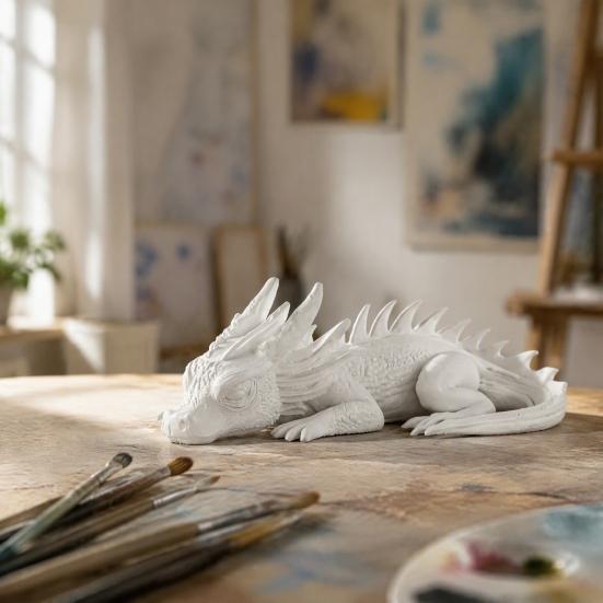 Geschenkinspirationen für Modell-Enthusiasten 3D-gedruckte Baby-Drachenfigur, Niedliche schlafende Statue, Kreative Geschenke für Fantasy-Fans Figur Ornament Heim-Büro