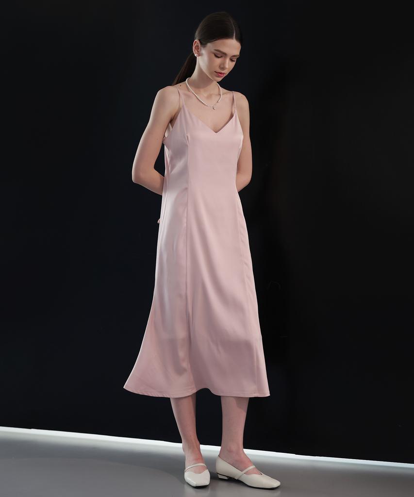 Leobeucham [Venus Satin Slip Dress_Pink] Venus Satin Slip Dress
