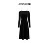 JOY SPEAKER Jushang Mid-Length Corduroy Long-Sleeve Dress