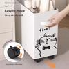 Oxford Cloth Storage Basket for Office, Study, Dorm Room, Under Desk, Mobile with Wheels, Foldable Dirty Laundry Basket