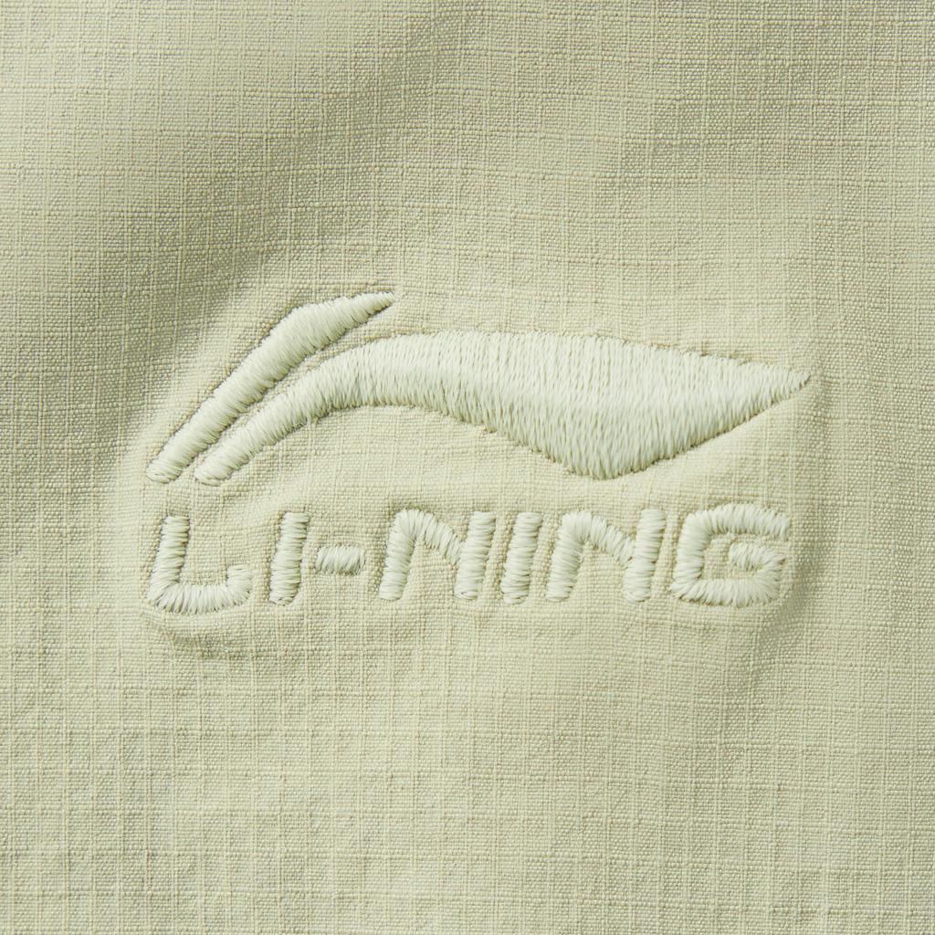 Li Ning Sports Lifestyle Series Solid Color Mid Waist Versatile Breathable Straight Leg Sports Shorts Men Shorts Shuttle-Leaf-Green AKSV169-3