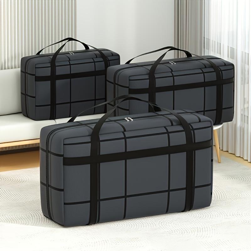 Black Moving Storage Bag - Features Reinforced Handles, a Thick And Durable Luggage Bag, Multifunctional for Organizing Clothes, Quilts, And Stockings