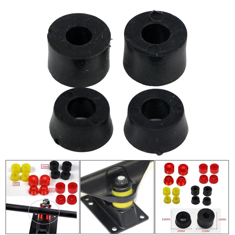 Universal PU Shock Pad Bushings Kit Conical Cylindrical Design for Skateboard Trucks and Longboards