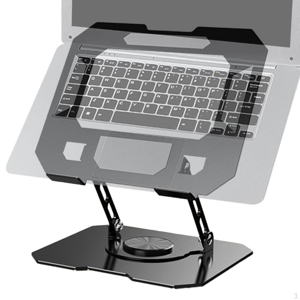 Adjustable Laptop Holder Notebook Desk Mount Easy to Carry & Store Ventilated Riser Rotation