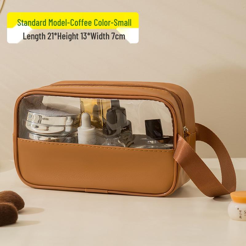 Translucent Waterproof Portable Makeup Bag - Large Capacity for Travel Cosmetics