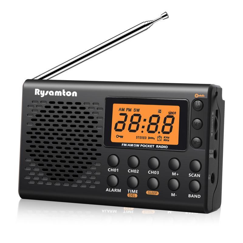 Portable FM/AM Full Band Stereo Radio with Large Display for Seniors