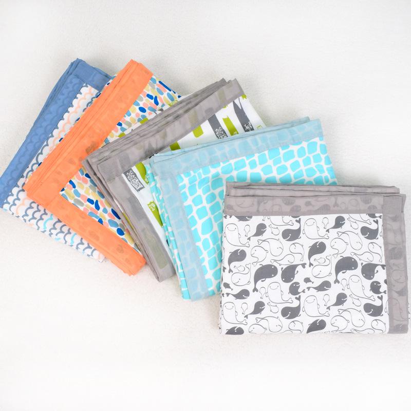 Digital Print Bamboo Cotton Baby Blanket - Four-Layer Gauze Anti-Kick Quilt for Newborns