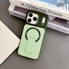 Matte Folding Bracket Magnetic Case for iPhone 17 16 15 14 13 12 Pro Max 17Pro For Magsafe Shockproof Armor Skin PC Cover