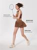 Nude Antibacterial Pleated Yoga & Running Skirt with Lining
