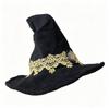 Tree Of Life Badge Wizard Hat Lace Trim Wizard Cap Vintage Halloween Hat  Cosplay Party