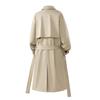 Spring Men's Casual Sports Versatile Loose Mid Length Double Breasted Windbreaker Jacket