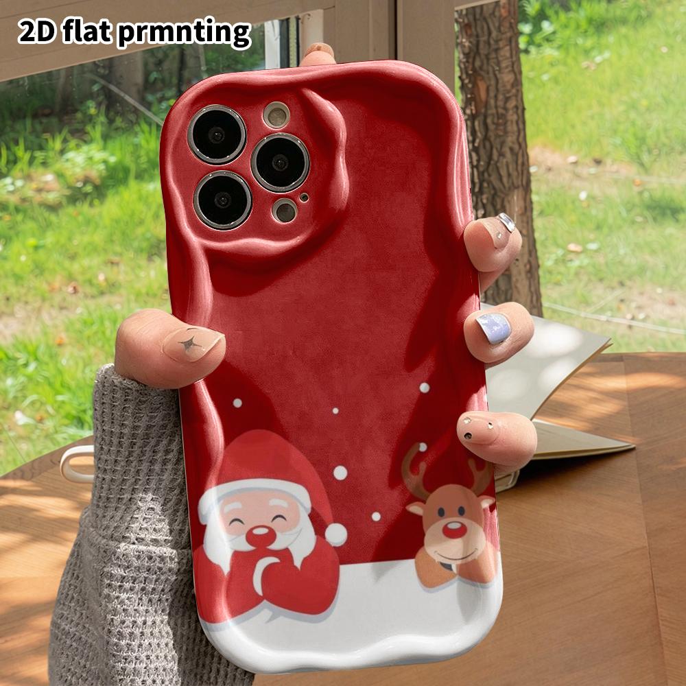 Phone Case: 2D Flat Design, Suitable for iPhone 18 17 16 15 14 13 12 Pro Protective Case, Phone Decoration, Flat Illustration, Halloween and Christmas