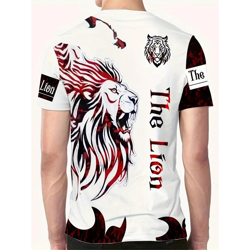 

Новая летняя мужская модная футболка с принтом волка, мужская футболка, топ 8XL красный