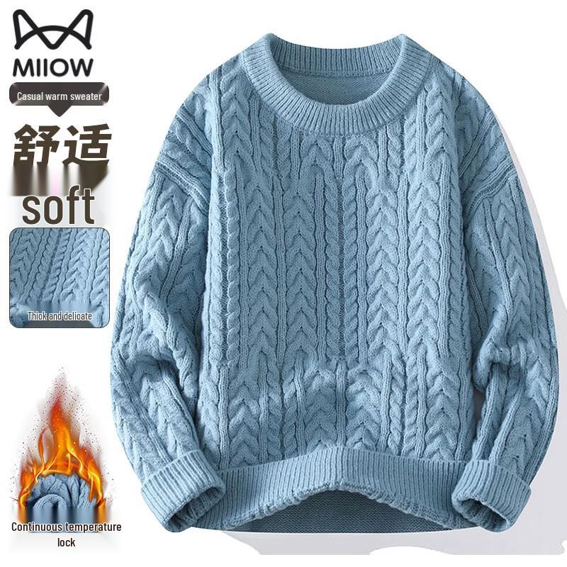 MiiOW Men s Round Neck Knit Sweater 2XL