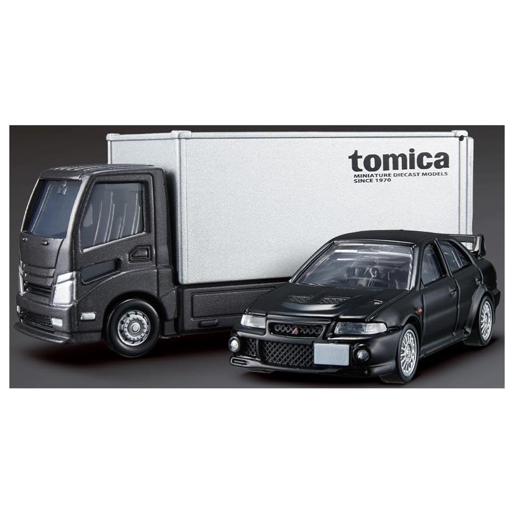 TAKARA TOMY Tomica Premium Tomica Transporter Mitsubishi Lancer Evolution VI GSR Miniature Car Toy 6 and (Ages Up)