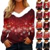 Long Sleeve Shirts For Women Cute Tops Christmas Prints Tees Blouses Casual Plus Size Basic Tops Pullover