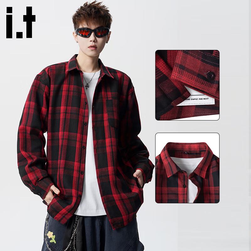 Men s :CHOCOOLATEIT Plaid Long Sleeve Shirt Jacket 2XL