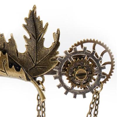 Steampunk Brooches for Roleplay Party Women Halloween Costume Brooch Hat Badges