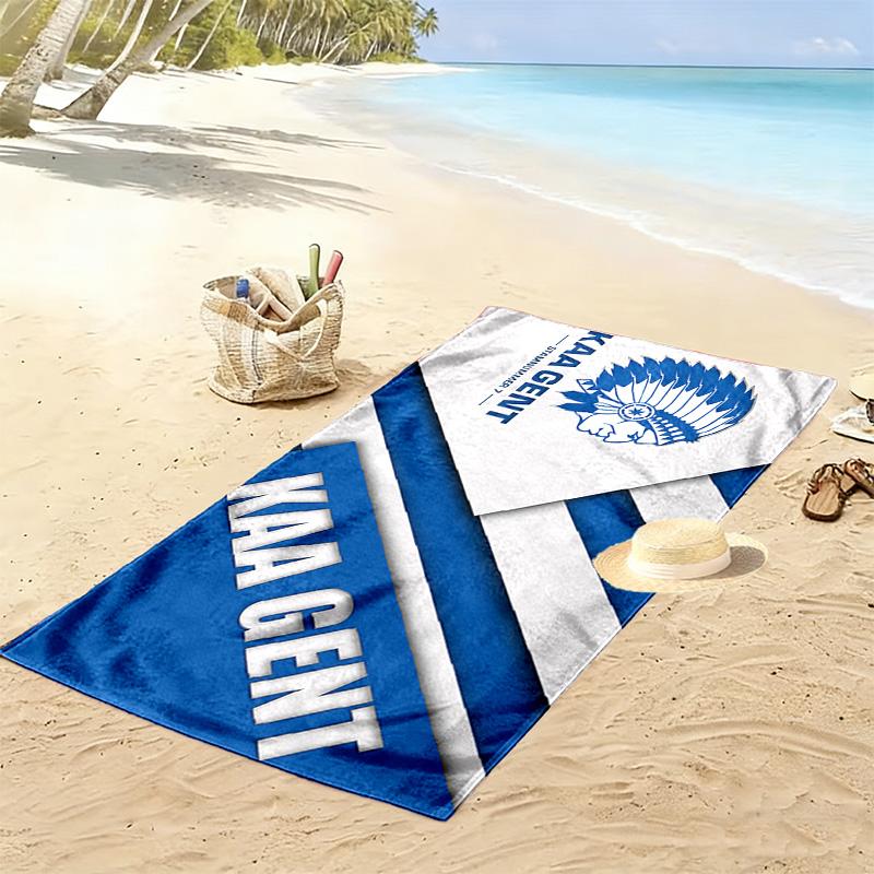 KAA Gent Football Club 2D Flat Print Beach Towel, Large Soft Quick Dry Towel for Beach Camping SwimmingXSTJ0915334