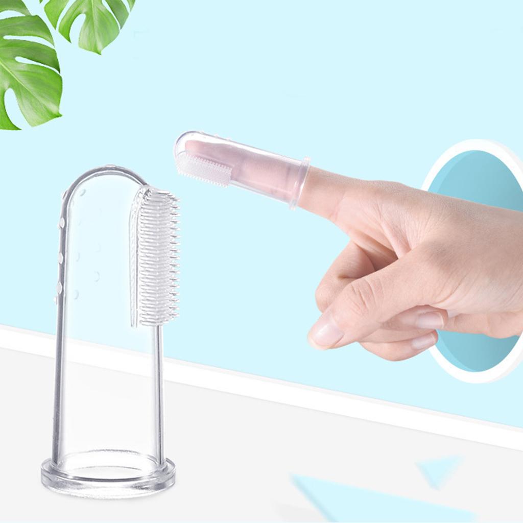 Baby Finger Toothbrush Oral Tongue Cleansing Silicone Thumb Cover Toothbrush for Infant Toddles