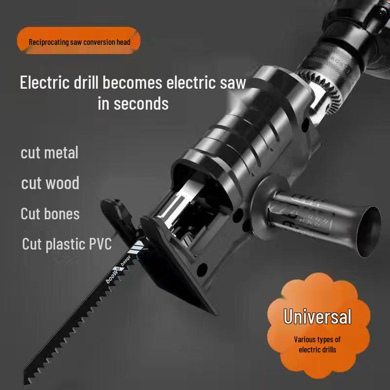Electric Drill to Reciprocating Saw Converter: Transform Hand Drill into Curve Cutting Saw