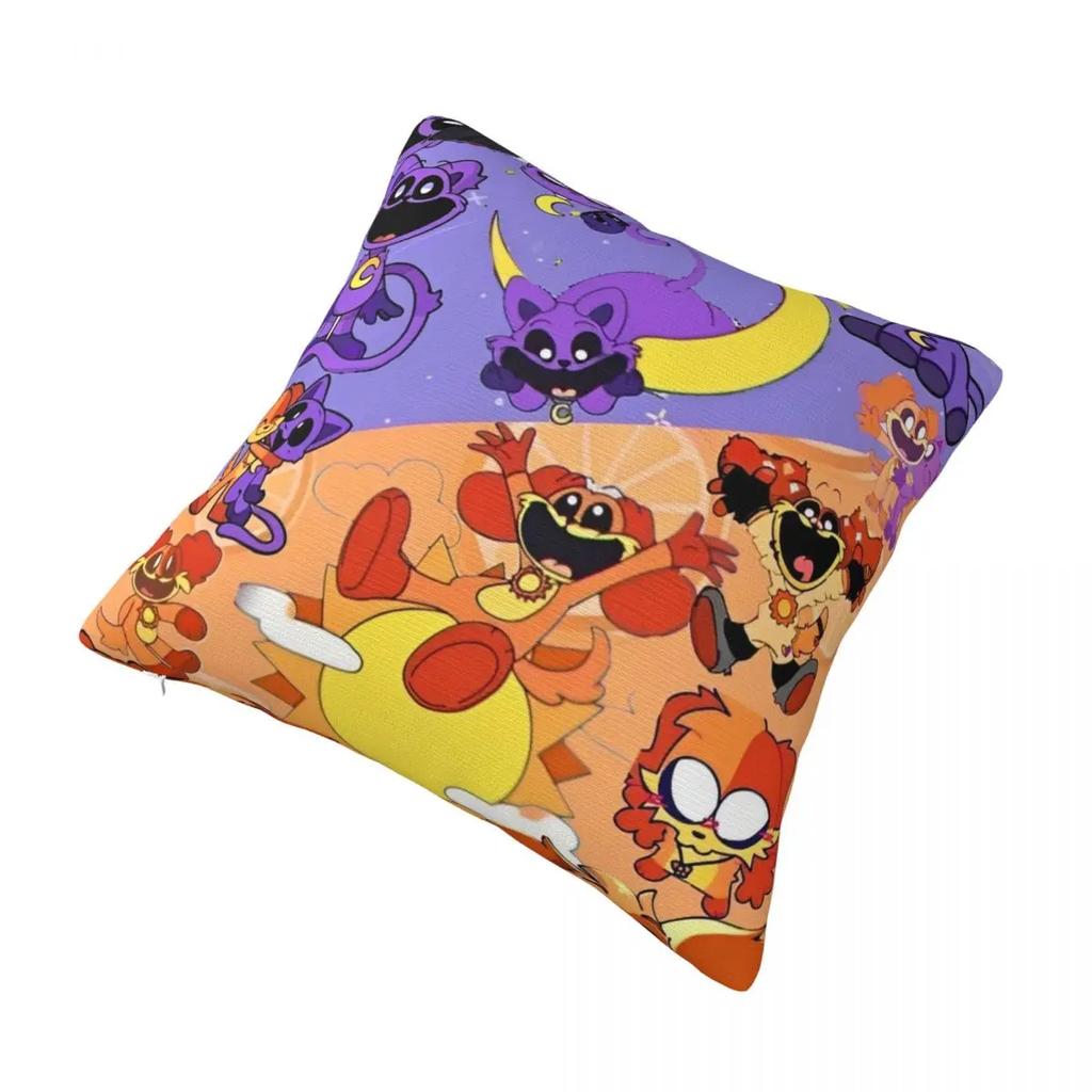 Smiling Catnap Dogday Toddlers Pillowcase Printed Polyester Cushion Cover Gift Cartoon Game Throw Pillow Case Cover Chair 45cm