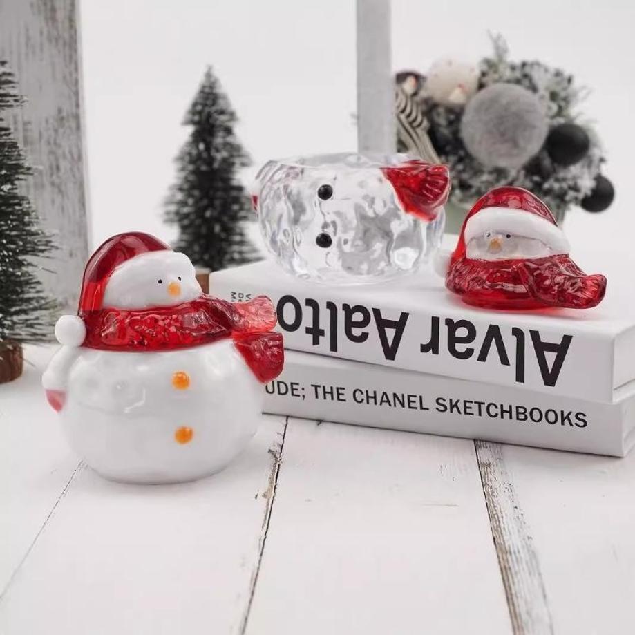 Kreatives Design DIY Glas Abstieg Epoxidharz Weihnachtsfigur Schnee Spiegel Aufbewahrungsbox Silikonform Winter Heimdeko Zubehör