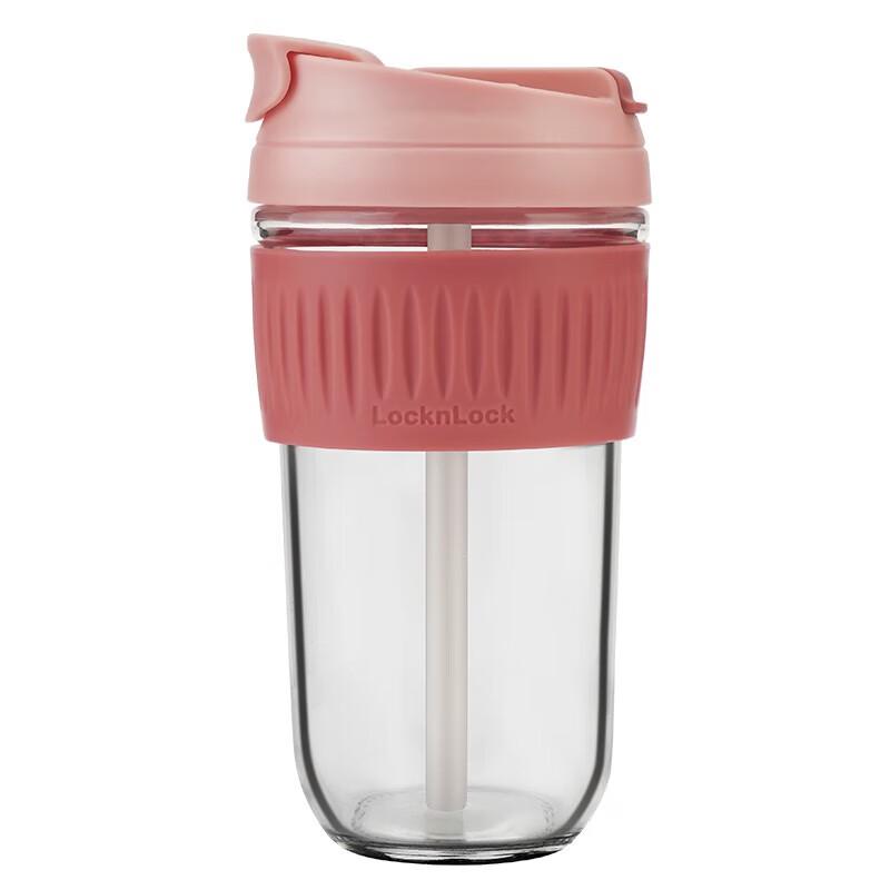 LOCK&LOCK Dual-Drink Glass Tumbler with Straw