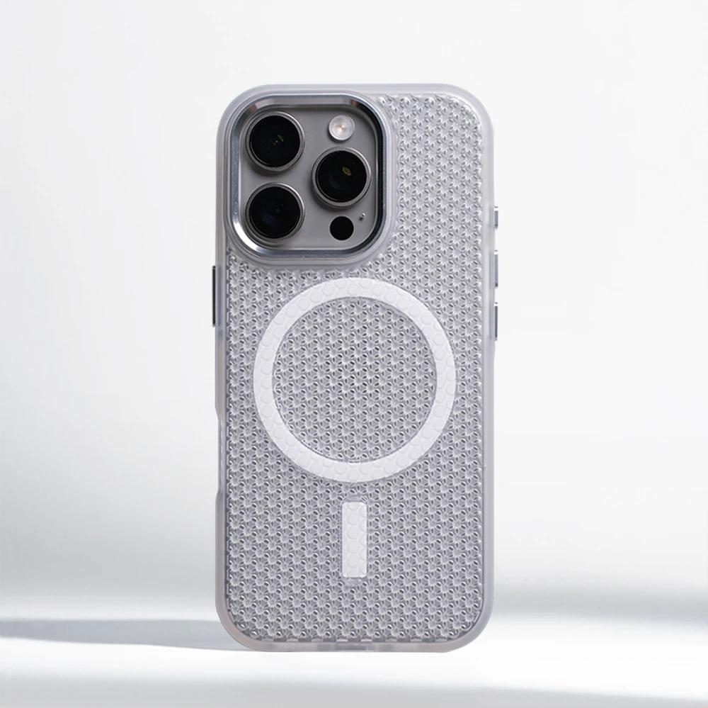 Cooling Heat Dissipation Magnetic Phone Case For iPhone 16 Pro Max 15 17 13 12 Case For Magsafe Wireless Charge Shockproof Cover