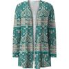 GMXIA Autumn Women's Print Cardigan Long-sleeved Casual Coat