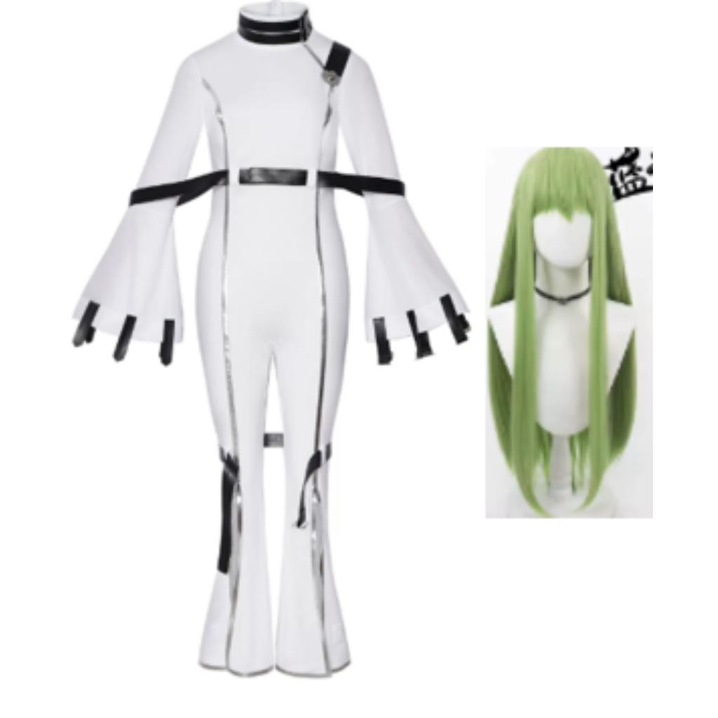 Code Geass CC Kostium Cosplay I Peruki Lelouch z Buntu C.C. Kombinezony Hangyaku No Lelouch Królowa CC Kaftan